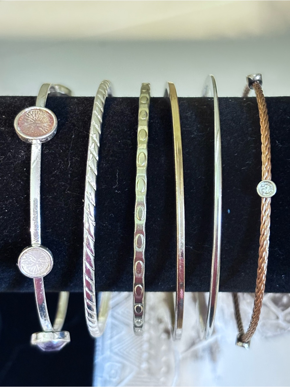 Silver and Gold Tone Bangle Set